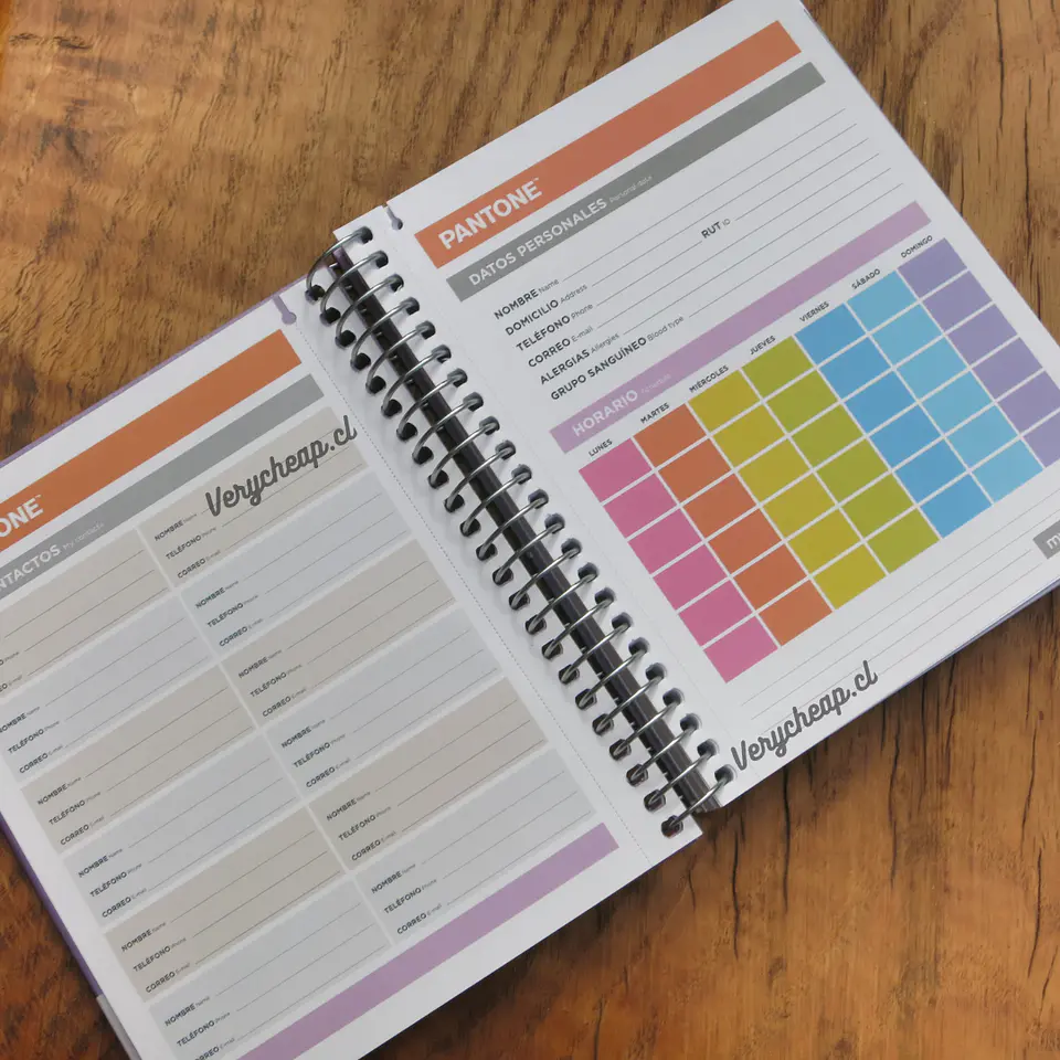 Cuaderno pocket Pantone metalizado 2