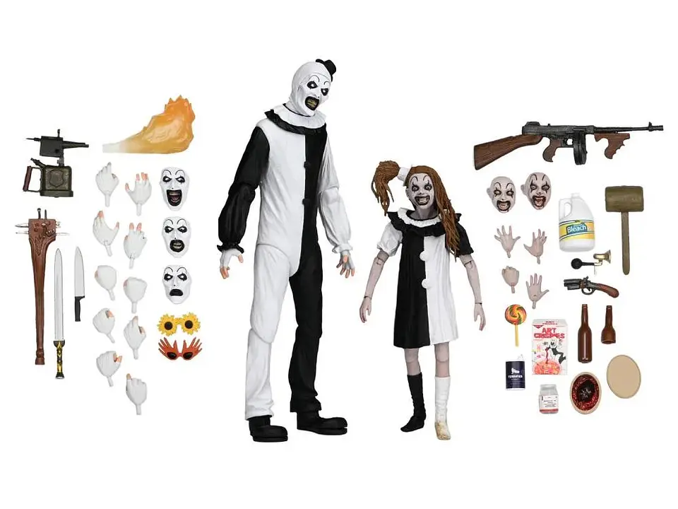 [PREVENTA] ULTIMATE ART THE CLOWN AND LITTLE PALE GIRL 2-PACK - TERRIFIER 2 1