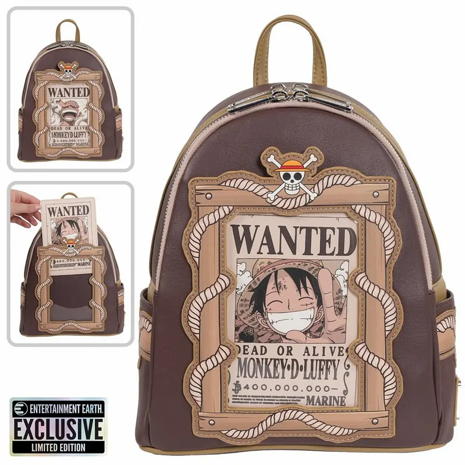 WANTED DEAD OR ALIVE MONKEY D. LUFFY - ONE PIECE - MINI-BACKPACK 1