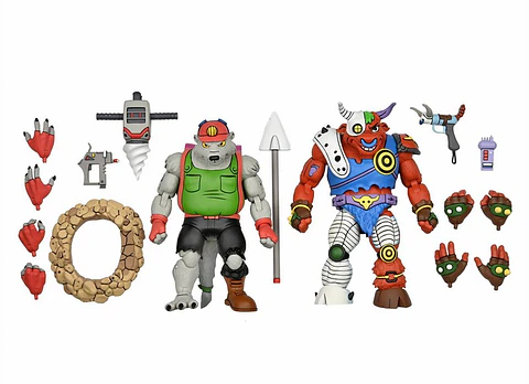 DIRTBAG & GROUNDCHUCK 2-PACK - CARTOON VERSION TMNT 
