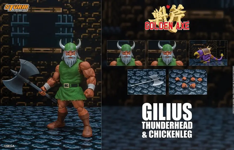 GILIUS THUNDERHEAD AND CHICKEN LEG - GOLDEN AXE - 1:12 2