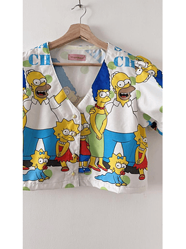 Blusa Crop Los Simpson