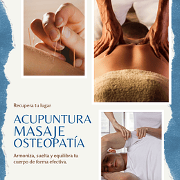 Pack Acupuntura, masaje y Osteopatía