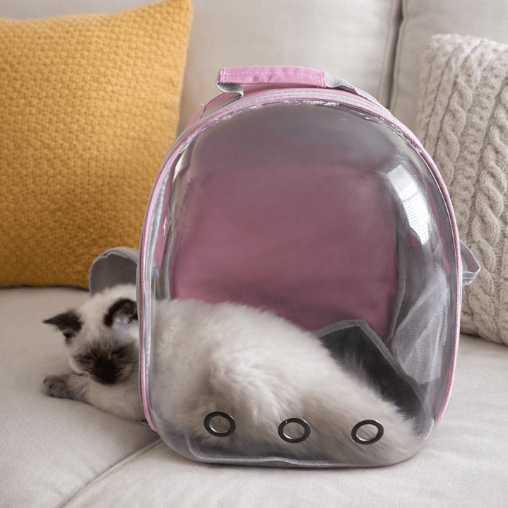 Mochila Transportadora Premium para Gatos 🐾🎒( Bolsillo de salida o entrada)  6