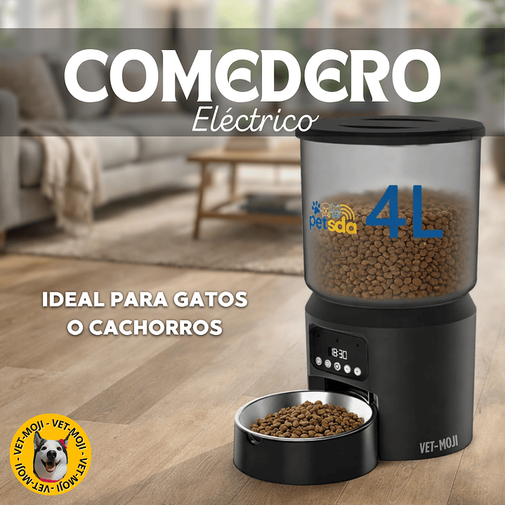🐶🐱 Comedero Automático Vet-Moji 4L 🐱🐶 1