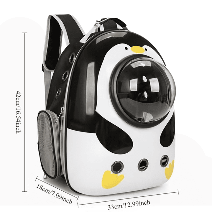 Mochila Transportadora para Mascotas – Diseño Pingüino 🐧✨ 1