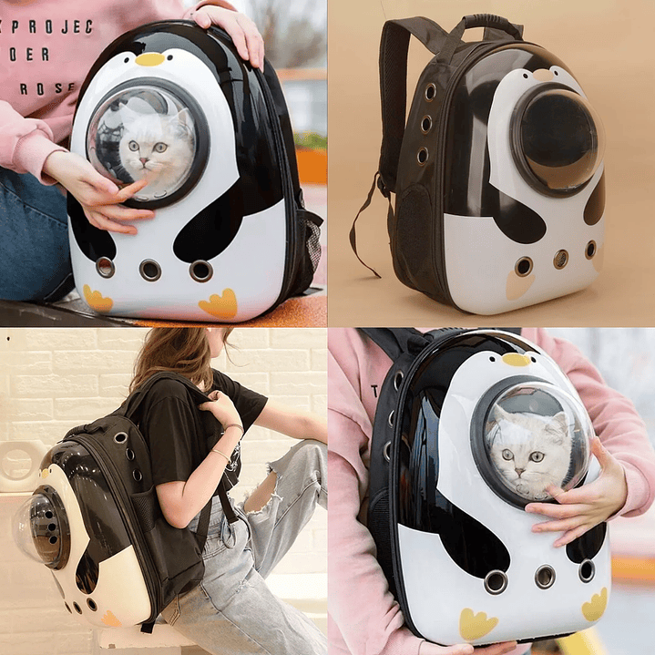 Mochila Transportadora para Mascotas – Diseño Pingüino 🐧✨ 3