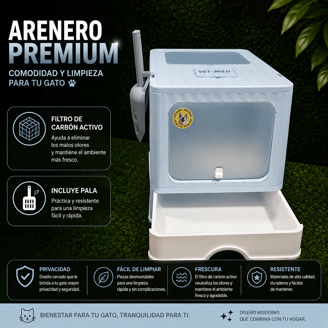 Arenero Premium Cerrado para Gatos ✨🐱 5