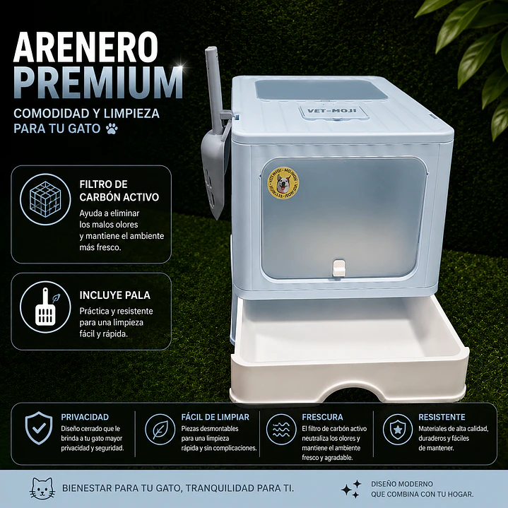 Arenero Premium Cerrado para Gatos ✨🐱 5
