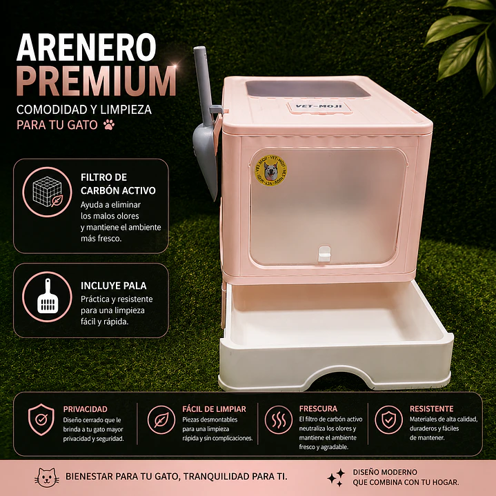 Arenero Premium Cerrado para Gatos ✨🐱 7