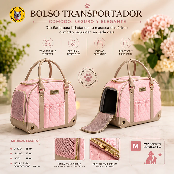 Transportadora de Lujo para Mascotas True Love  7