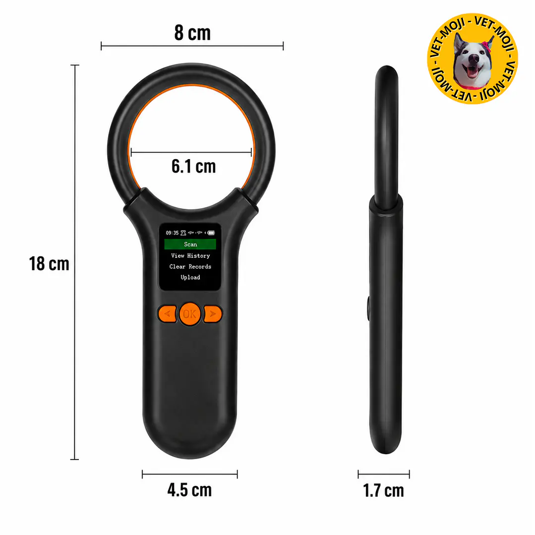 Lector Inteligente de Microchips RFID para Mascotas | WiFi + Bluetooth 3