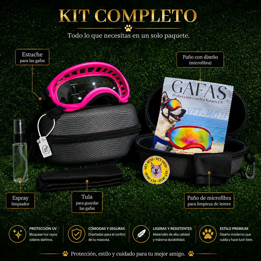🕶️🐾 Gafas para mascotas con protección UV400 – Vet Moji 1