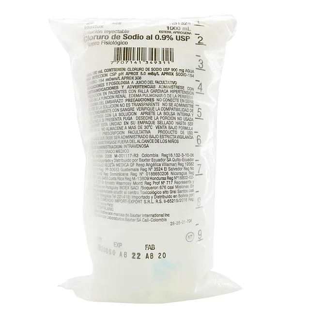 SUERO FISIOLÓGICO 1 LT
