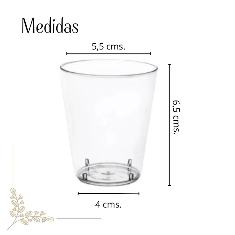 Vaso Shot Plástico Acrílico 90 ML (50 Unidades) 2
