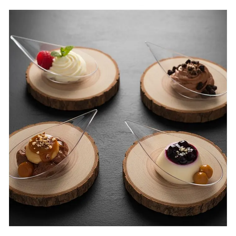 Caja Cuchara Acrílico Gota Transparente Ceviche (500 Unid) 5