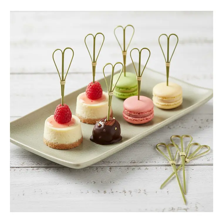 Caja  Brocheta | Pincho Bambú Corazón 12 cm (5000 Unidades) 7