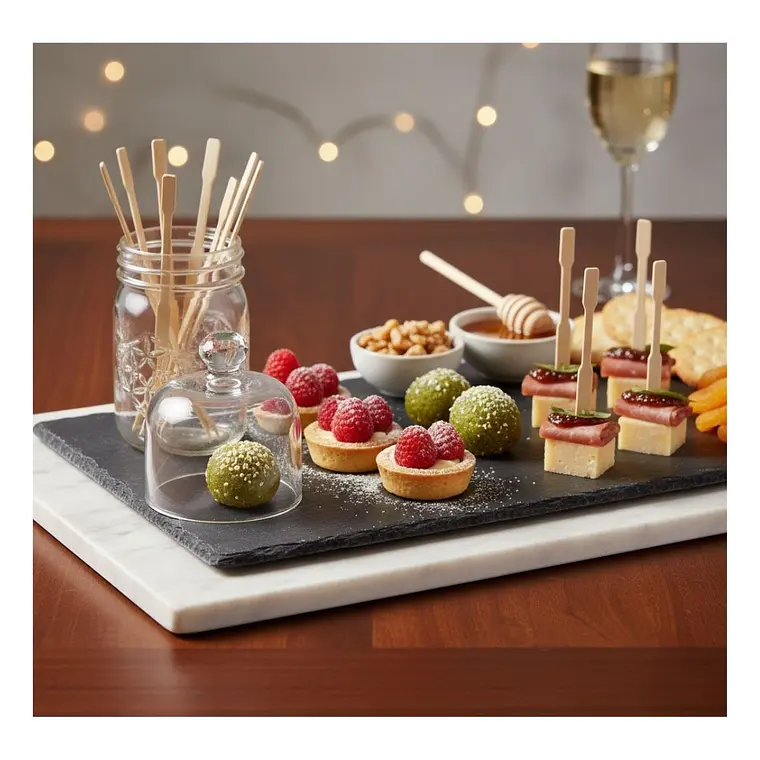 Caja Pinchos Tipo Tenedor Bambú 9cm (5000 Unidades) 7