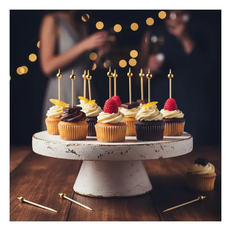 Caja Brocheta | Pincho Perla Dorada 12 cm (5000 Unidades) 9