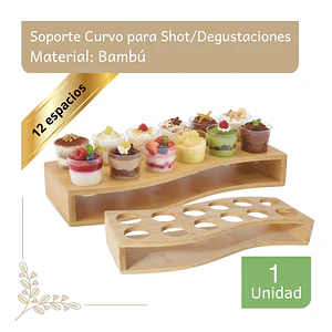 Soporte Curvo Shots y Vasitos de degustaciones (12 Cavidades)