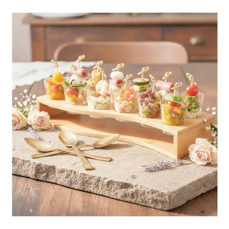 Soporte Curvo Shots y Vasitos de degustaciones (12 Cavidades) 4