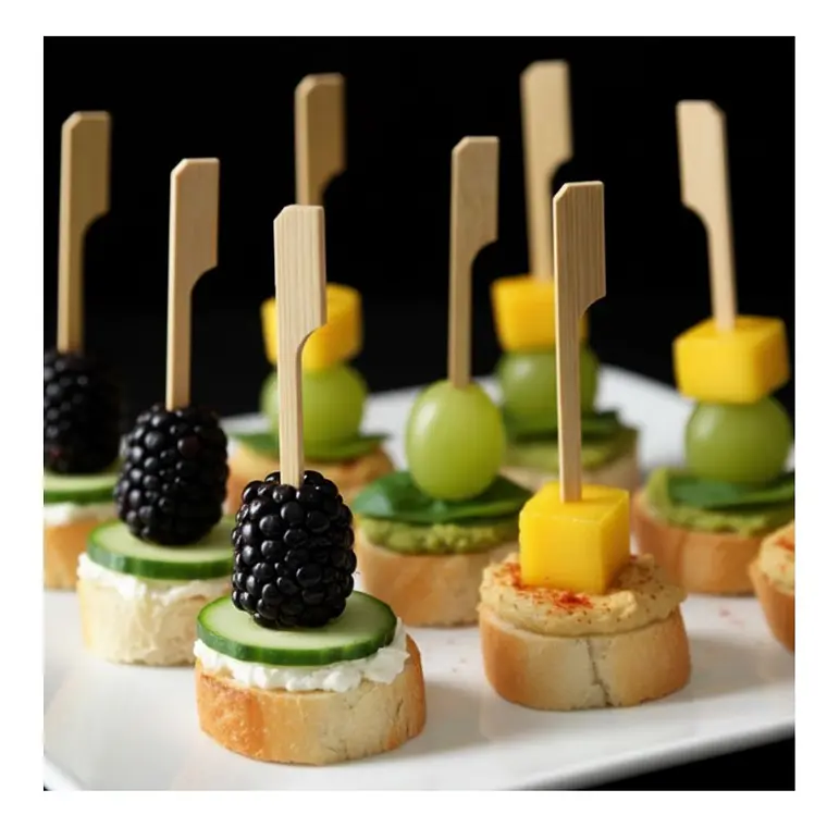 Brocheta | Pincho Banderita Bambú 9 cm  (paquete 100 Unid) 4