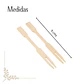 Pinchos Tipo Tenedor Bambú 9cm (paquete 100 Unid) - Miniatura 2