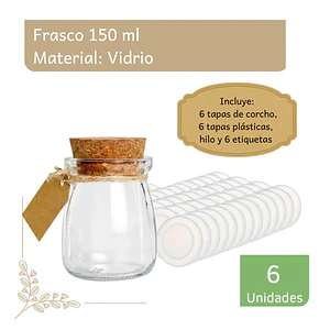 Caja Frasco Vidrio 150 ml (6 unidades)