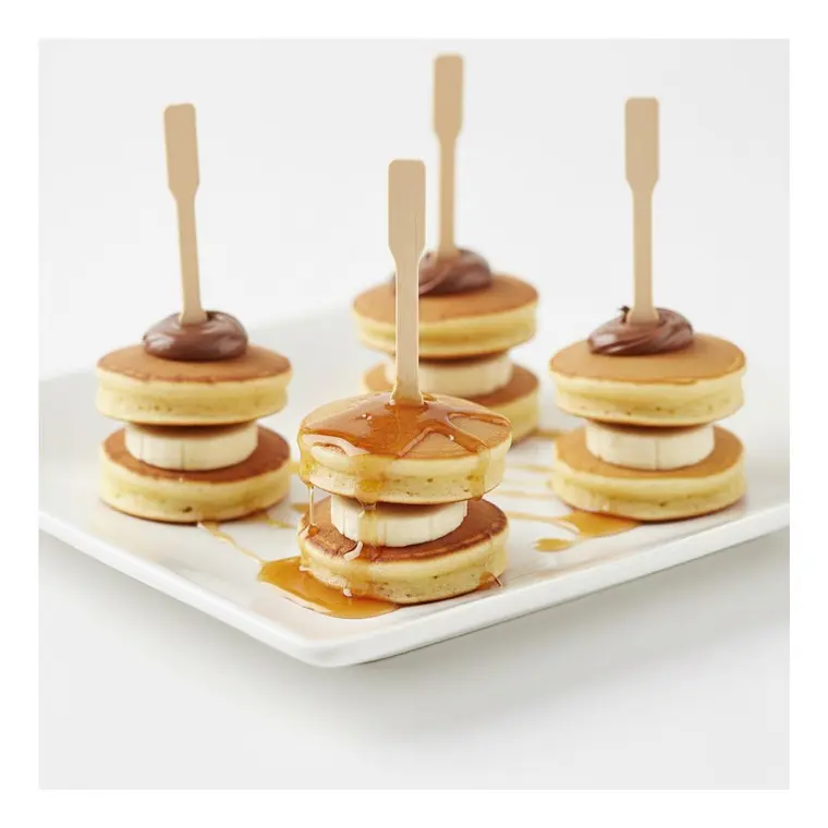 Pinchos Tipo Tenedor Bambú 9cm (paquete 100 Unid) 3