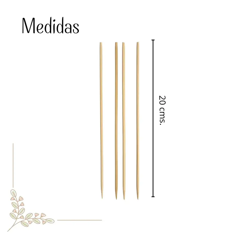 Brocheta | Pincho Bambú 20 Cm (paquete 100 Unid) 2