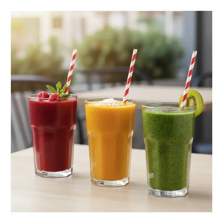 Bombillas De Papel Bicolor (paquete 100 unid.) 5