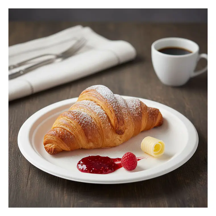 Plato bagazo redondo blanco 18 cm (50 unidades) 4