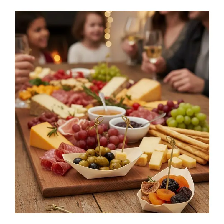 Plato Bote Madera Degustación 13 Cm (paquete 50 Unidades) 5