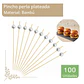 Brocheta | Pincho Perla Plateada 12 cm (paquete 100 Unid) - Miniatura 1