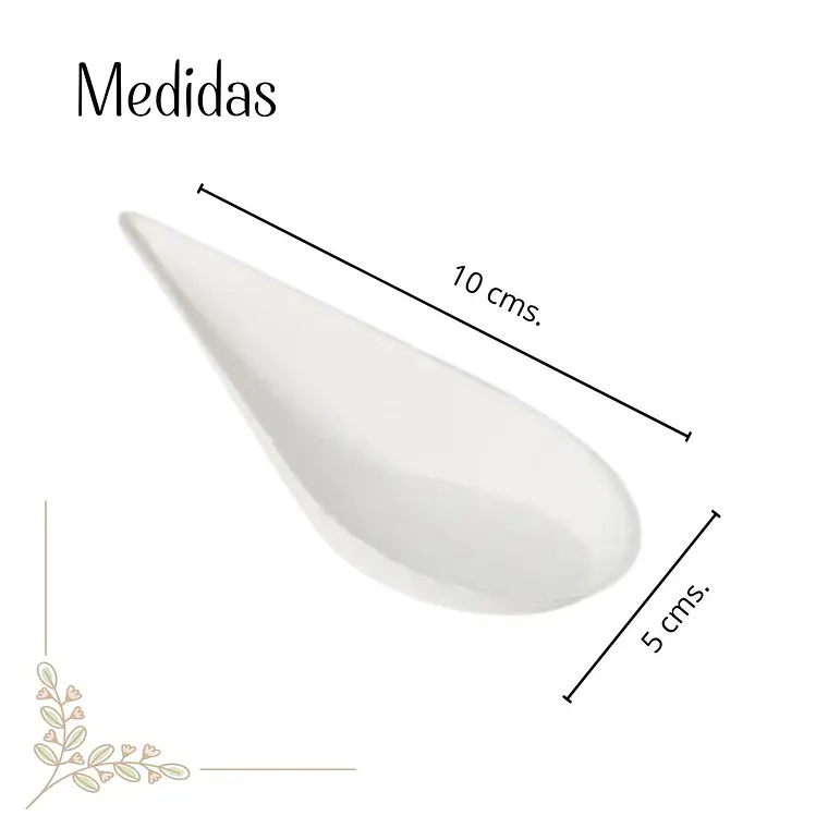 Cuchara de Caña de Azúcar (Bagazo) 10 x 5 cm (paquete 50 unid) 2