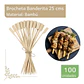 Brocheta | Pincho Banderita Bambú 25 cm (paquete 100 Unid) - Miniatura 1
