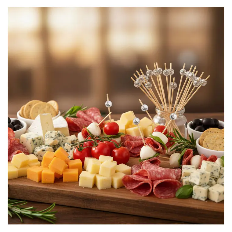 Brocheta | Pincho Perla Plateada 12 cm (paquete 100 Unid) 6