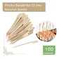 Brocheta | Pincho Banderita Bambú 12 (paquete 100 Unid) - Miniatura 1