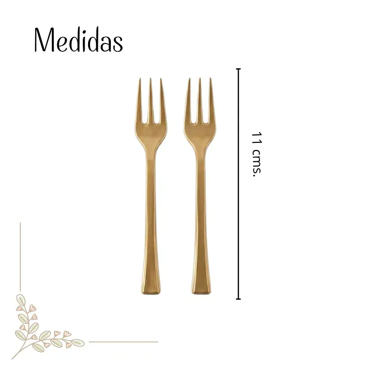 Tenedor Dorador Premium 11 cms  (paquete 50 Unid.) 2