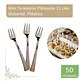 Tenedor Plateado Premium 11 cms  (paquete 50 Unid.) - Miniatura 1