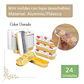 Mini Molde Rectangular de Aluminio Dorado con Tapa (24 unidades) - Miniatura 1