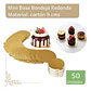 Pack Mini Bases Bandejas Redonda Dorada para Postres, Tortas 9 cm (50 unidades) - Miniatura 1