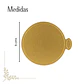 Pack Mini Bases Bandejas Redonda Dorada para Postres, Tortas 9 cm (50 unidades) - Miniatura 2