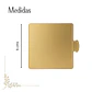 Pack Mini Bases Bandejas Cuadrada Dorada para Postres, Tortas 9 cm (50 unidades) - Miniatura 2