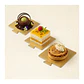 Pack Mini Bases Bandejas Cuadrada Dorada para Postres, Tortas 9 cm (50 unidades) - Miniatura 3