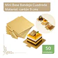 Pack Mini Bases Bandejas Cuadrada Dorada para Postres, Tortas 9 cm (50 unidades) - Miniatura 1