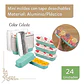 Mini Molde Rectangular de Aluminio Celeste con Tapa (24 unidades) - Miniatura 1