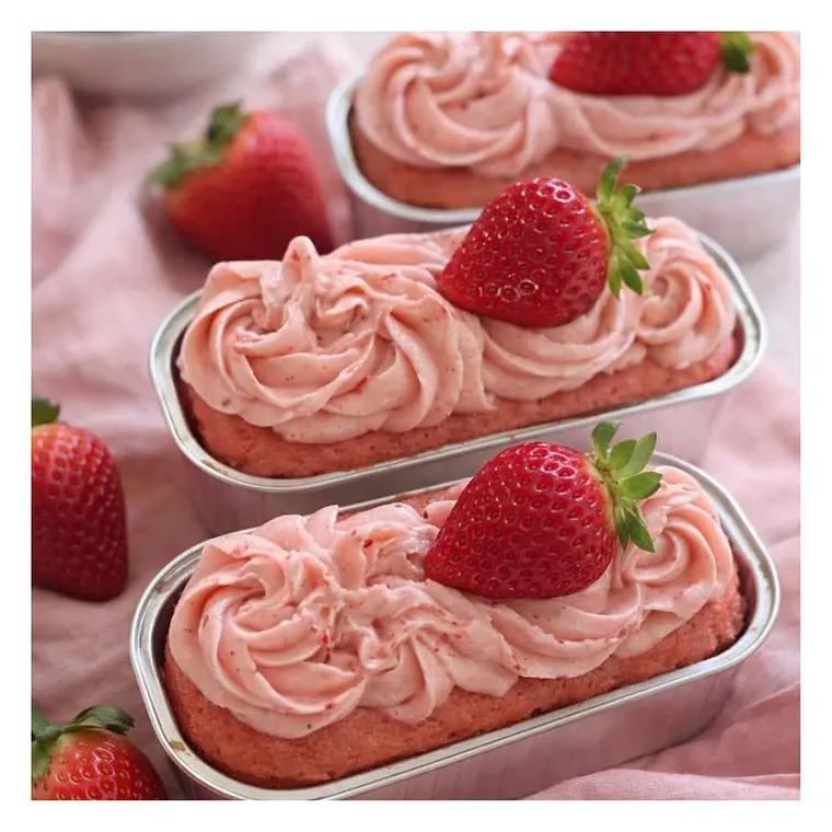 Mini Molde Rectangular de Aluminio Rosado con Tapa (24 unidades) 4