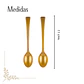 Cucharita Dorada Premium 11 cms  (paquete 50 Unid.) - Miniatura 2