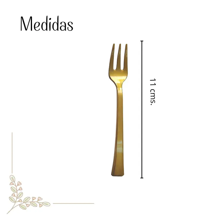 Tenedor Dorador Premium 11 cms  (paquete 50 Unid.) 2